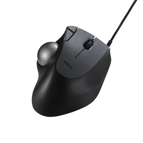 トラックボールマウス/IST/36mmボール/親指/ベアリング支持/有線/5ボタン/ブラック