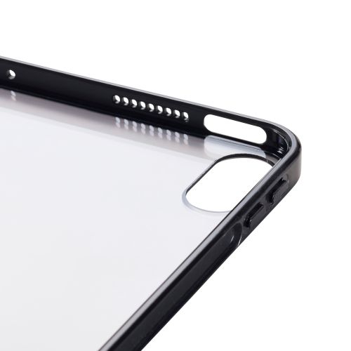 iPad Air 11インチ(M3/M2)/クリアケース/背面クリア/軽量/カラーエッジ/ブラック