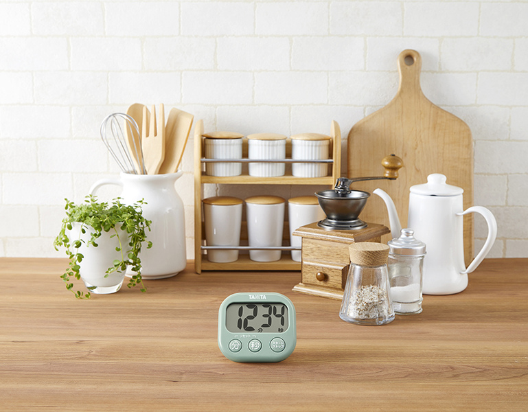 抗菌でか見えタイマー セージグリーン