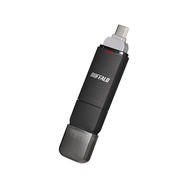 USB3.2(Gen2) Type-C/Aコネクター両対応 中低速帯 スティック型SSD 1.0TB ブラック