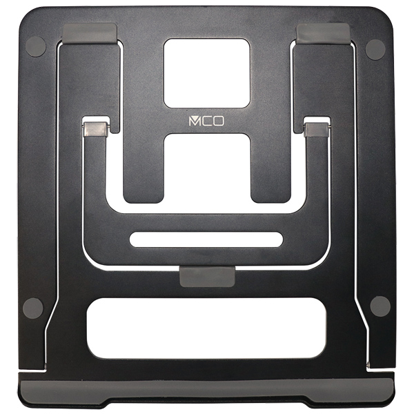 ノートパソコン用折りたたみアルミスタンド ブラック