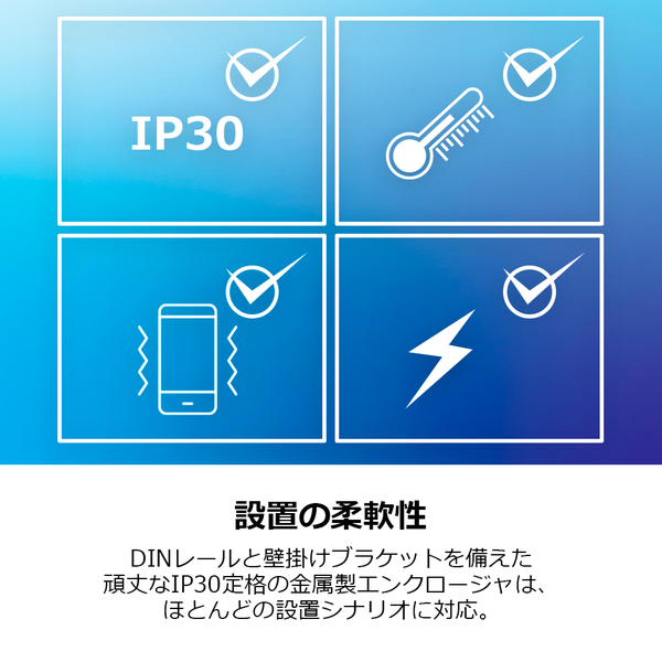 高耐久性産業用90WギガビットPoE++インジェクター