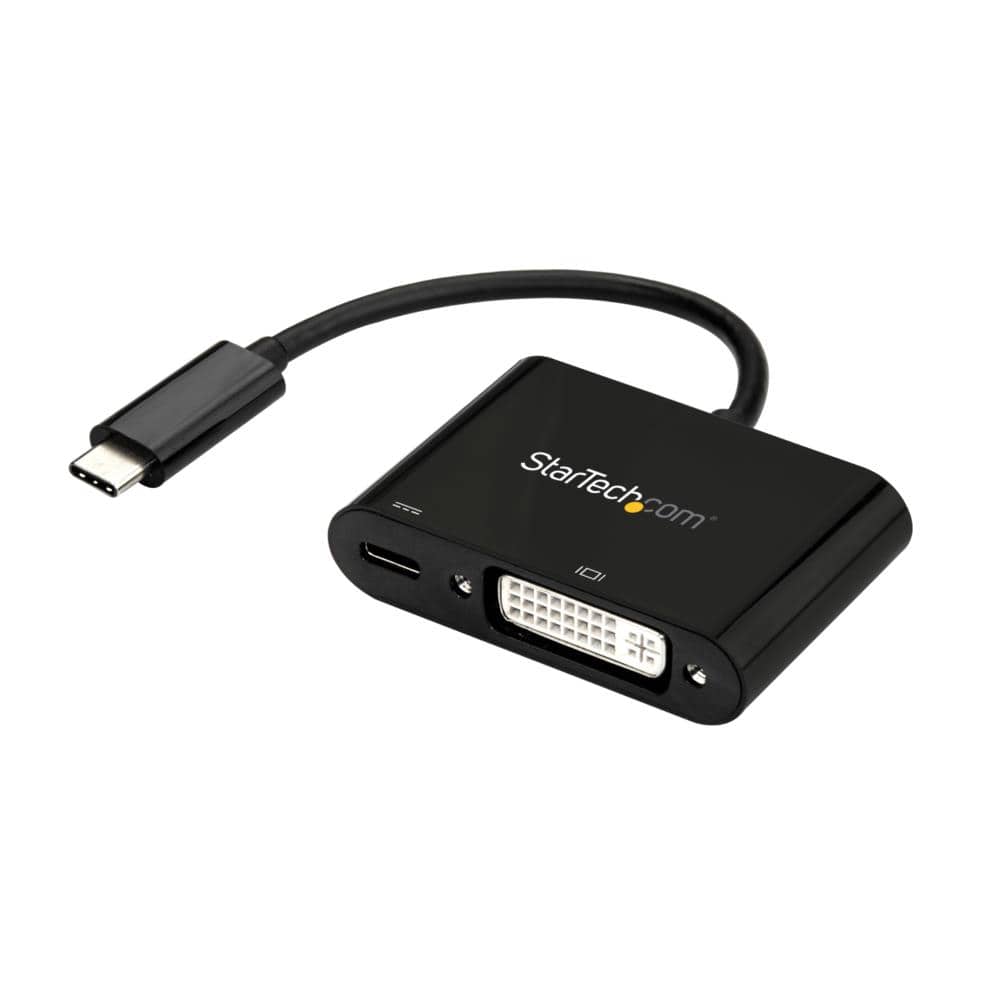 USB Type-C - DVI ϊA_v^/USB Power Delivery/USB-C - DVI-DrfIϊ/1080p/^CvC - DVI VON fRo[^/60W PDΉ/Thunderbolt 3 ݊/ubN