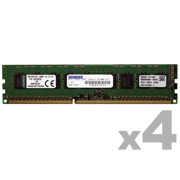 Macp DDR3-1866 240pin UDIMM ECC 8GB×4