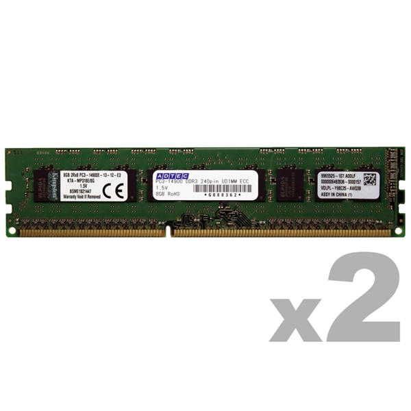 Macp DDR3-1866 240pin UDIMM ECC 8GB×2