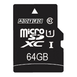 microSDXCJ[h 64GB UHS-I Class10 SDϊAdaptert