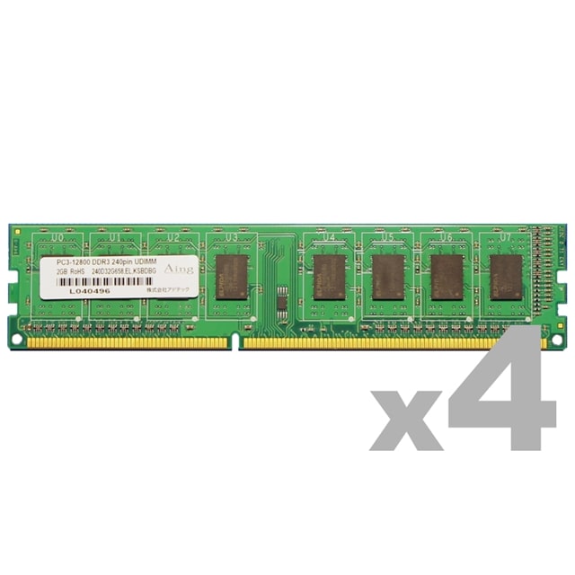 DDR3-1600 240pin UDIMM 4GB×4