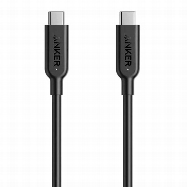 Anker PowerLine II USB-C & USB-C 3.1(Gen2) P[u(0.9m)yUSB Power DeliveryΉ/USB-IFF؎擾/ϋvz (ubN)