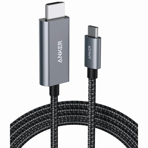 Anker ϋviC USB-C & HDMI P[u (1.8m) y4KΉz MacBook Pro/MacBook Air/iPad Pro/Galaxy ̑USB-C@Ή (ubN)