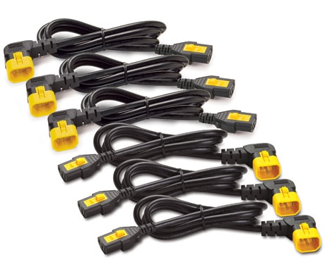 Power Cord Kit (6 ea) Locking C13 to C14 (90 Degree) 0.6m