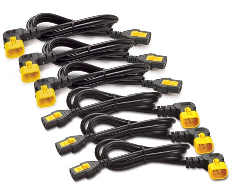 Power Cord Kit (6 ea) Locking C13 to C14 (90 Degree) 1.2m