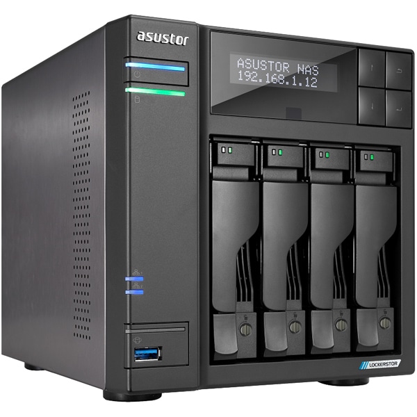 Lockerstor 4 Gen 2 (4 Bay NAS Quad-Core 2.0GHz CPU Dual 2.5GbE Ports 4GB RAM DDR4 Four M.2 SSD Slots Diskless)