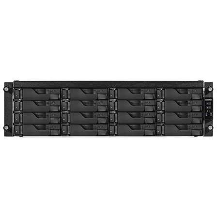 LOCKERSTOR 16R Pro rack mount 16bay Intel Xeon E-2224 8GB DDR4 ECC UDIMM GbE x4 M.2 Drive Slots x2 PCIe Gen3 USB3.2 Gen2 Type-A x4 USB3.2 Gen2 Type-C x2 5Nۏ