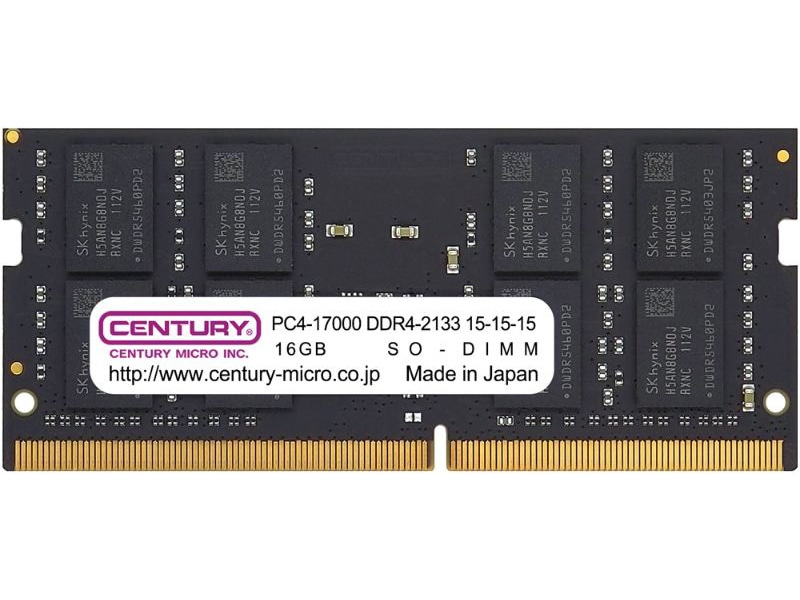 m[gPCp PC4-17000/DDR4-2133 16GB 260pin Unbuffered_Non-ECC_SO-DIMM 1.2v { 2rank