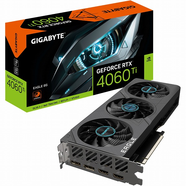 GeForce RTX 4060 Ti GDDR6 8GB OtBbN{[h 2Nۏ GV-N406TEAGLE-8GD