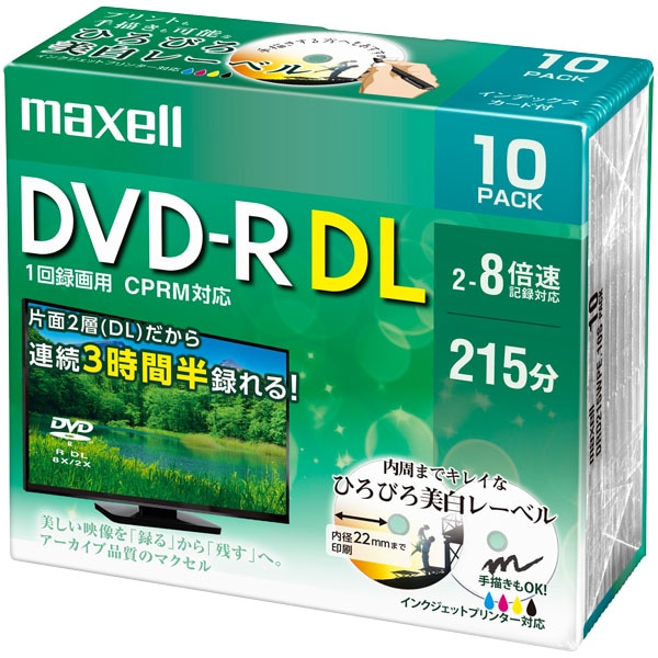 ^p DVD-R DL Ж2w 2-8{ 10pbN 5mmvP[X Chv^uizCgj