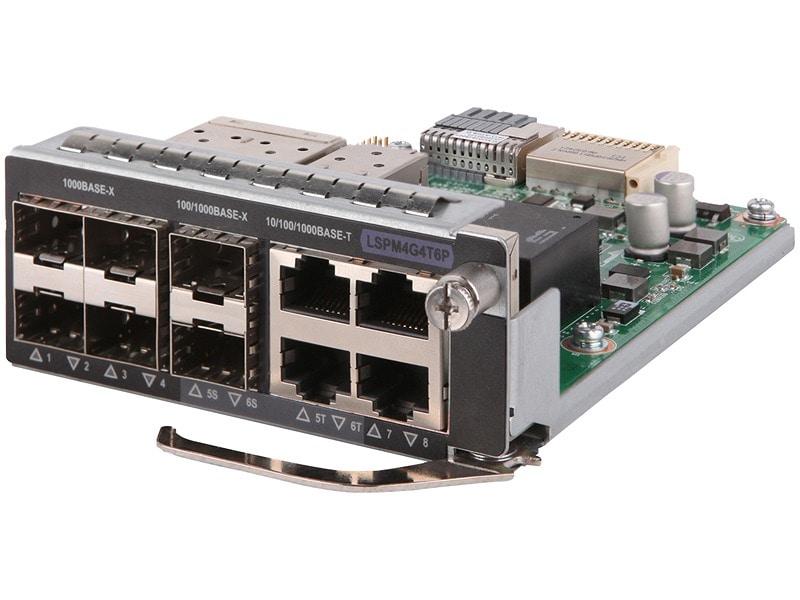 HPE FlexNetwork 5140HI/5520HI/5600HI 4Port 10/100/1000Base-T 6Port SFP Module