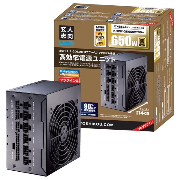 80PLUS GOLD擾 ATXd 650W (vOC^Cv) KRPW-GK650W/90+