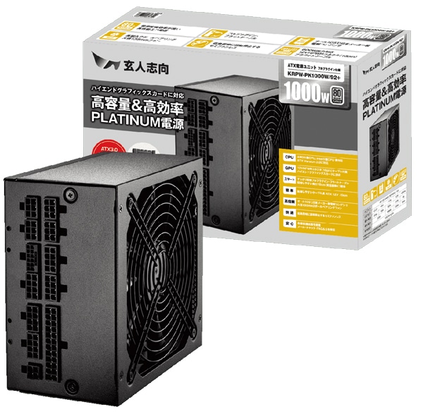 80PLUS PLATINUM ATXd KRPW-PKV[Y 1000W 5Nۏ KRPW-PK1000W/92+