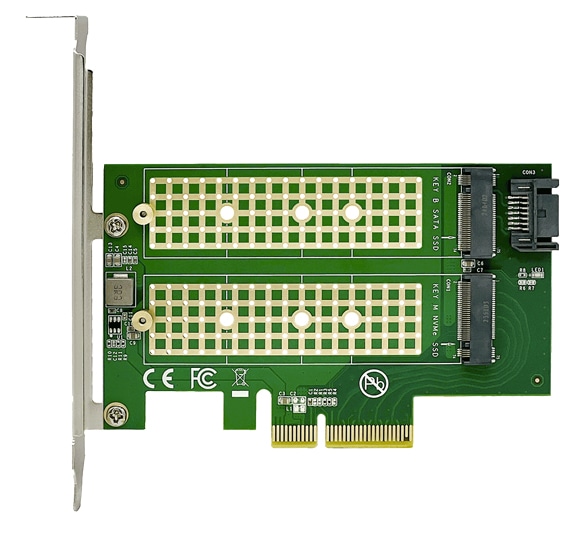 M.2݃{[hiM.2 NVMe & M.2 SATA SSDj M.2NVST-PCIE