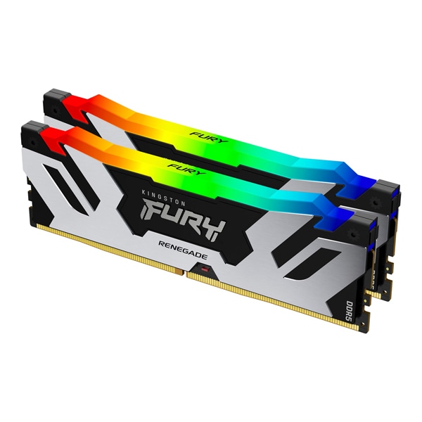 96GB DDR5 6400MT/s CL32 DIMM (Kit of 2) FURY Renegade RGB Silver XMP