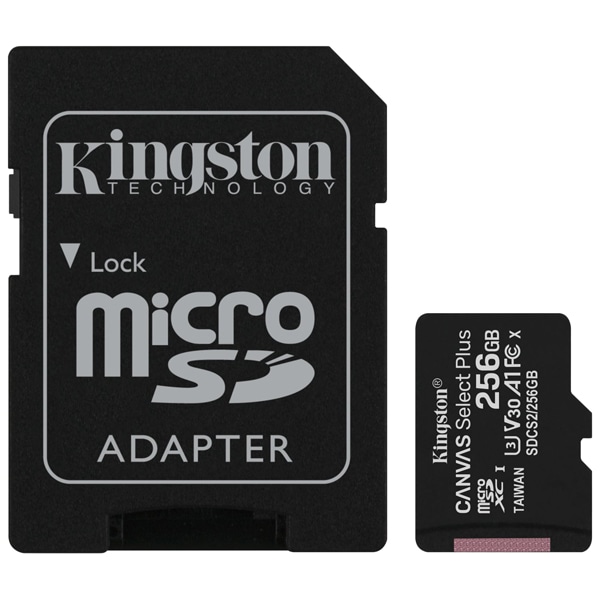 256GB Canvas Select Plus microSDXCJ[h Class10 UHS-1 U3 V30 A1 SDA_v^t