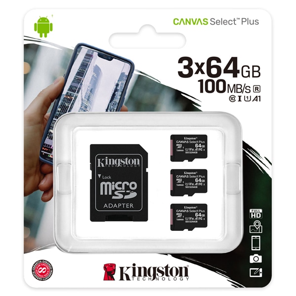 64GBx3Zbg Canvas Select Plus microSDXCJ[h Class10 UHS-1 U1 V10 A1 SDA_v^1t