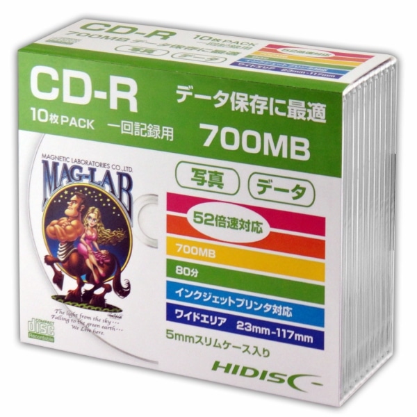 HIDISC f[^pCD-R 700MB 52x 10PX