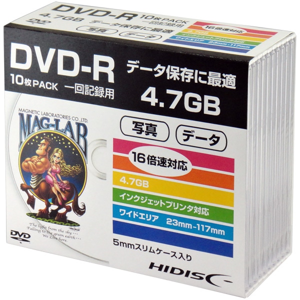 HIDISC f[^pDVD-R 4.7GB 16{ 10PX