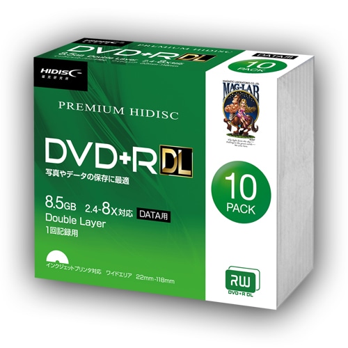 f[^p DVD+R DL Ж2w 8.5GB 10 8{Ή CNWFbgv^Ή 10 XP[X