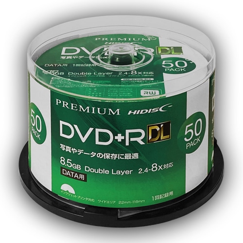 f[^p DVD+R DL Ж2w 8.5GB 50 8{Ή CNWFbgv^Ή 50 XshP[X