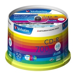 CD-R 700MB PCf[^p 48{Ή 50XshP[X Ch\