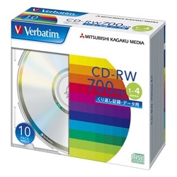 CD-RW 700MB PCf[^p 4{Ή 10XP[X Vo[fBXN