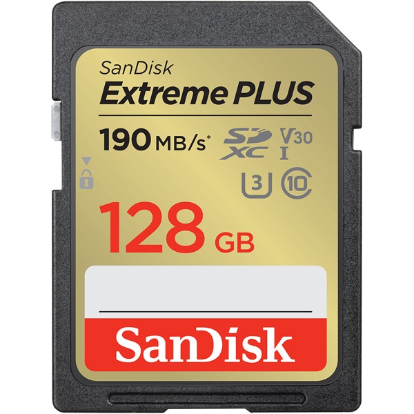 SanDisk Extreme PLUS SDXC UHS-IJ[h 128GB SDSDXWA-128G-JNJIP