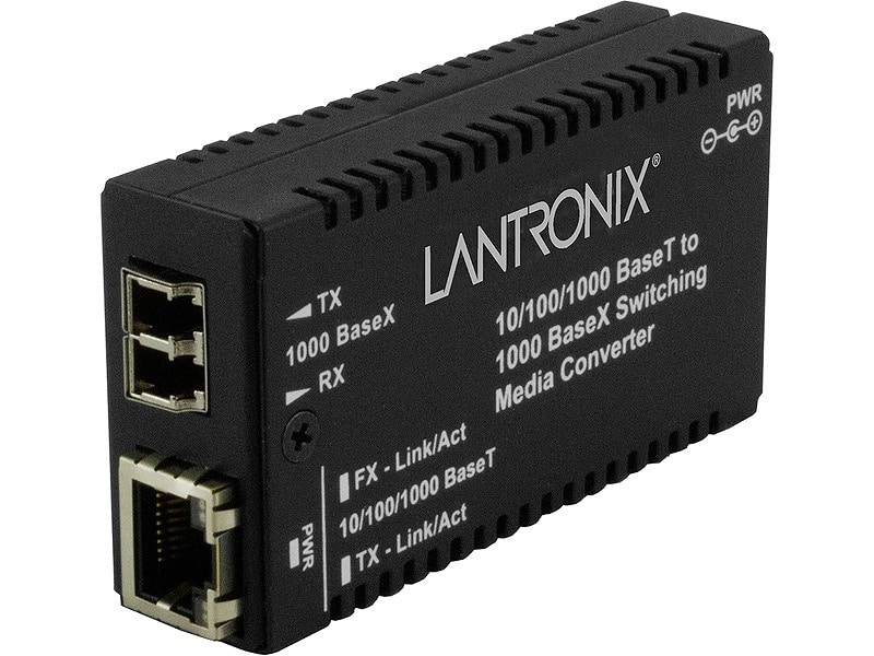 10/100/1000Base-T (RJ-45) [100 m/328 ft.] to 1000Base-SX 850nm multimode (LC) [62.5/125mF220m][50/125mF550m]