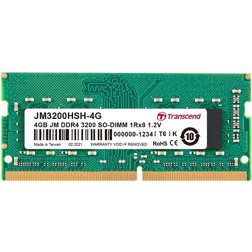 4GB JM DDR4 3200 SO-DIMM 1Rx8 512Mx8 CL22 1.2V