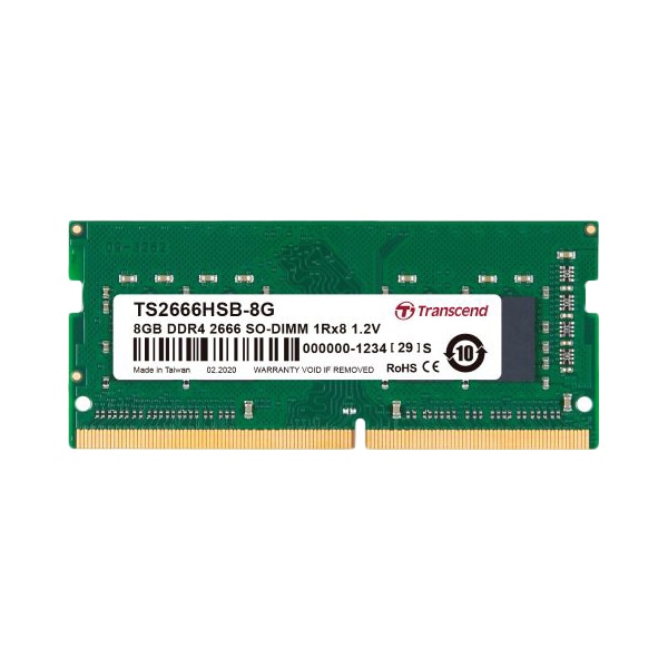 8GB DDR4 2666 SO-DIMM 1Rx8 1Gx8 CL19 1.2V