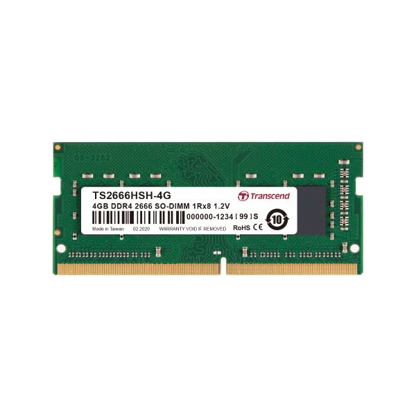 4GB DDR4 2666 SO-DIMM 1Rx8 512Mx8 CL19 1.2V