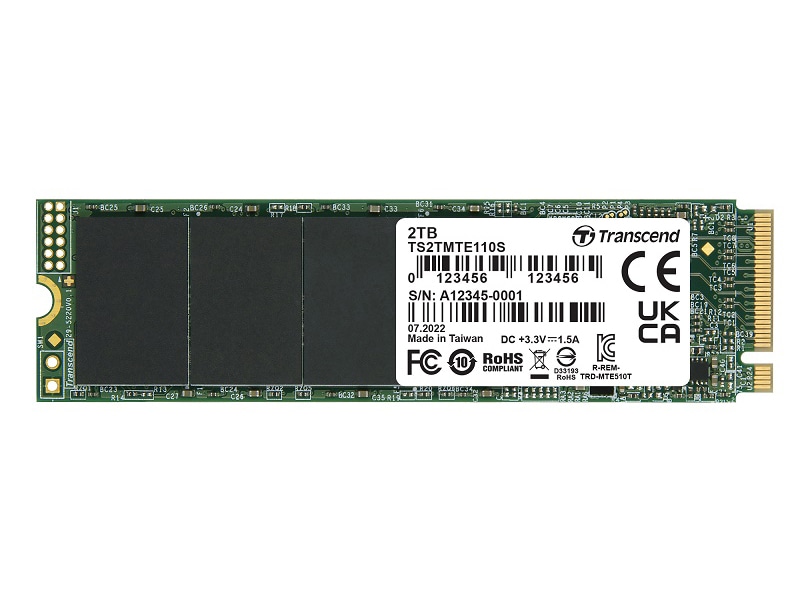 SSD NVMe M.2 Type2280 PCIe Gen3×4 2TB