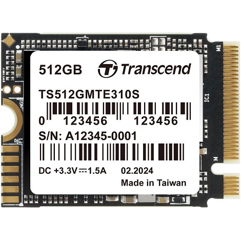 512GB M.2 2230 PCIe SSD 310s Gen4x4 NVMe 3D