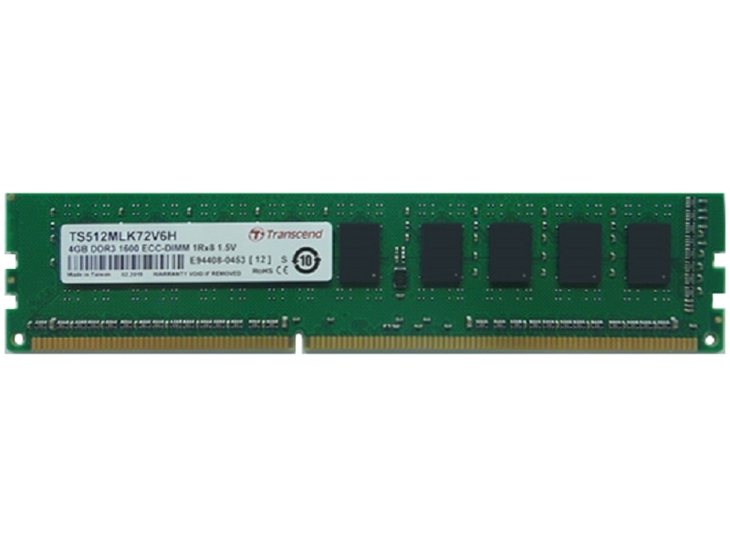 4GB DDR3 1600 ECC-DIMM 1Rx8 512Mx8 CL11 1.5V