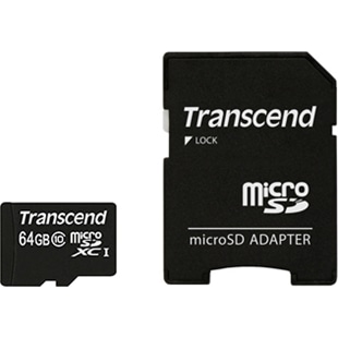 64GB microSD w/ adapter Class10