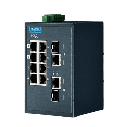 YƗpR~jP[VEKI ETHERNET DEVICE 8FE + 2G Ind. Switch with Modbus TCP/IP W/T.