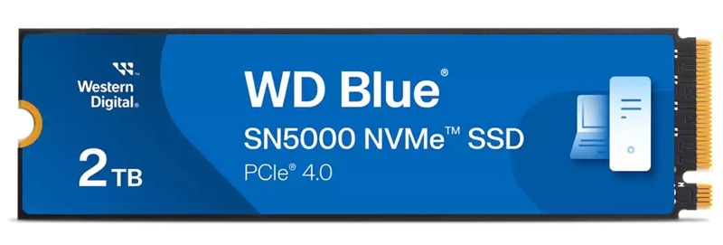 SSD 2TB WD Blue SN5000 (ǎő 5150MB/b) M.2-2280 NVMe WDS200T4B0E