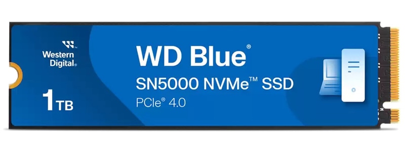 SSD 1TB WD Blue SN5000 (ǎő 5150MB/b) M.2-2280 NVMe WDS100T4B0E