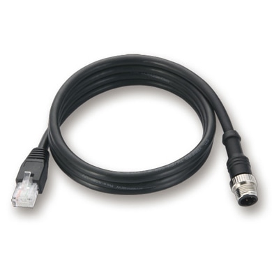 M12 to RJ45 Cat-5E UTPC[TlbgP[u with IP67-rated male 8