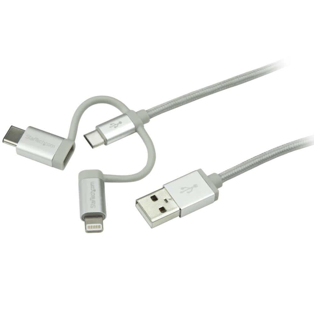 iPhone/ACtH/X}zΉ}`[d`[WOP[u(1m) USB-A - Apple lightning/ USB Type-C/ USB Micro-B USB 2.0@ۏ؊ԁF 2N