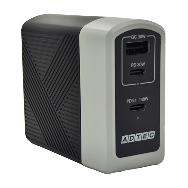 Power Delivery 3.1Ή GaN AC[d/140W/USB Type-C 2|[g Type-A 1|[g/ubN