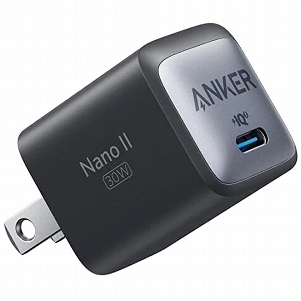 Anker 711 Charger (Nano II 30W) (USB PD[d USB-C) yƎZpAnker GaN II̗p/USB PDΉ/PSEZpKz (ubN)