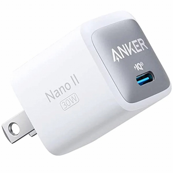 Anker 711 Charger (Nano II 30W) (USB PD[d USB-C) yƎZpAnker GaN II̗p/USB PDΉ/PSEZpKz (zCg)